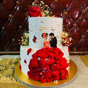 Elegant Red Rose Anniversary / Wedding Cake– 4 Kg