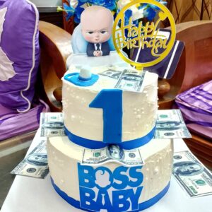 Boss baby theme cake