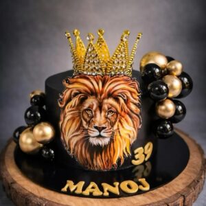Royal king lion theme cake