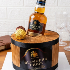 Custom Whiskey Barrel Cake | Blenders Pride Theme Cake