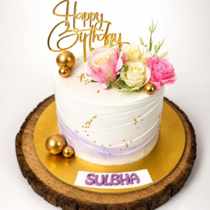 Custom Floral Birthday Cake for Women | Designer Cakes (Mumbai & Pune)