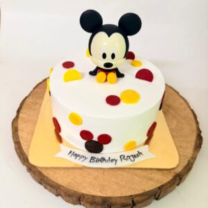 Mickey Mouse Fondant Topper Cake | Custom Kids Birthday Cake (Mumbai & Pune)