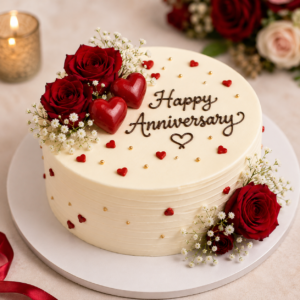 Elegant Anniversary Cake – Romantic Celebration Cake