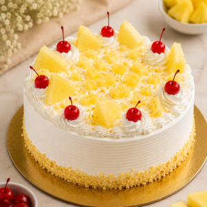 Fresh Pineapple Cake Online | Soft & Creamy Pineapple Cake | Joykas Cakes